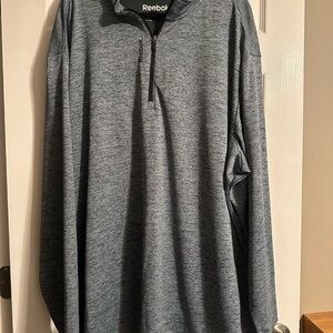 Reebok Men's Heathered Gray Quarter-Zip Pullover